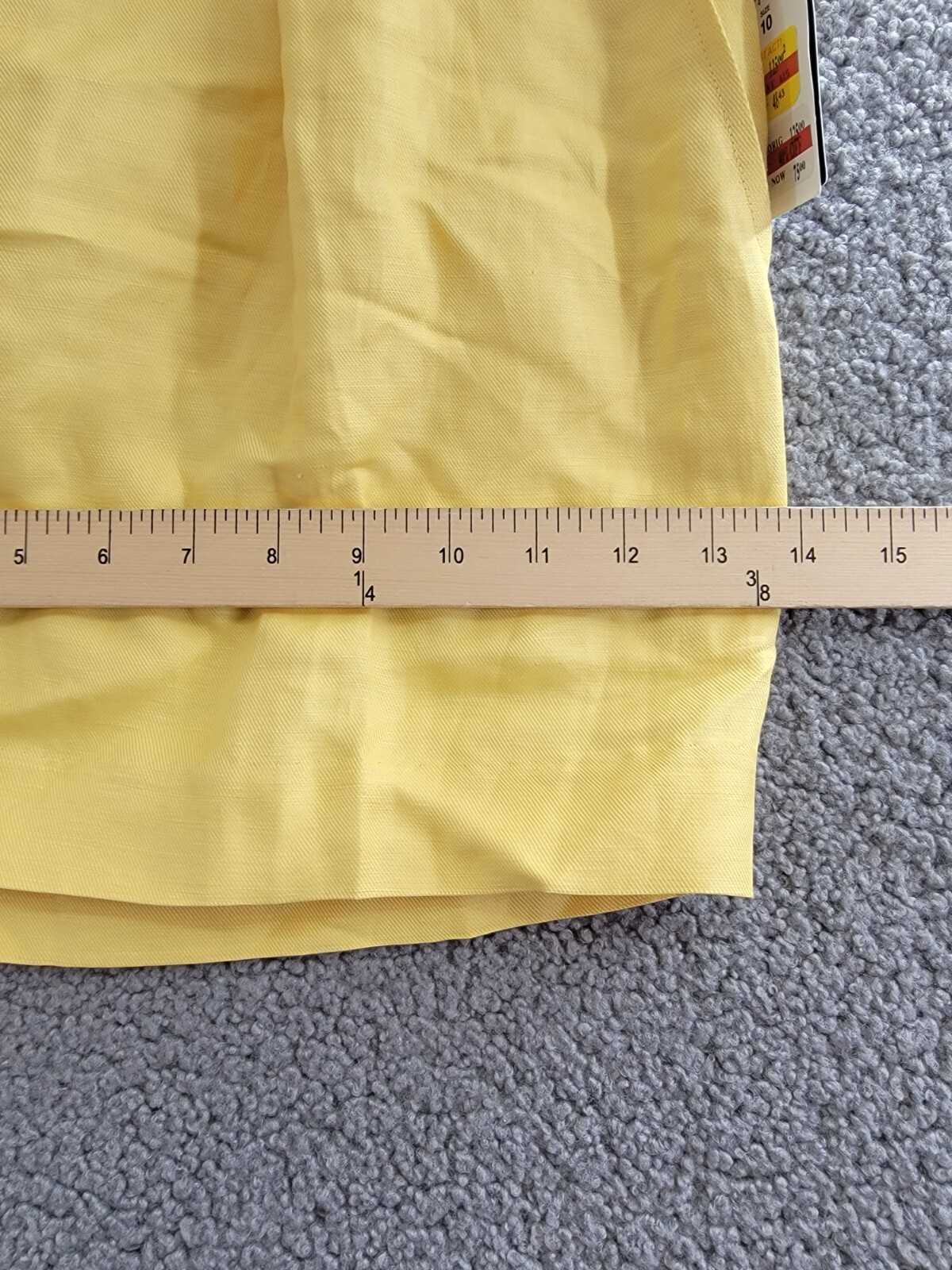 Lauren Ralph Lauren Pleated Linen Blend Shorts Women's 10 Primrose Yellow Solid - Picture 6 of 19
