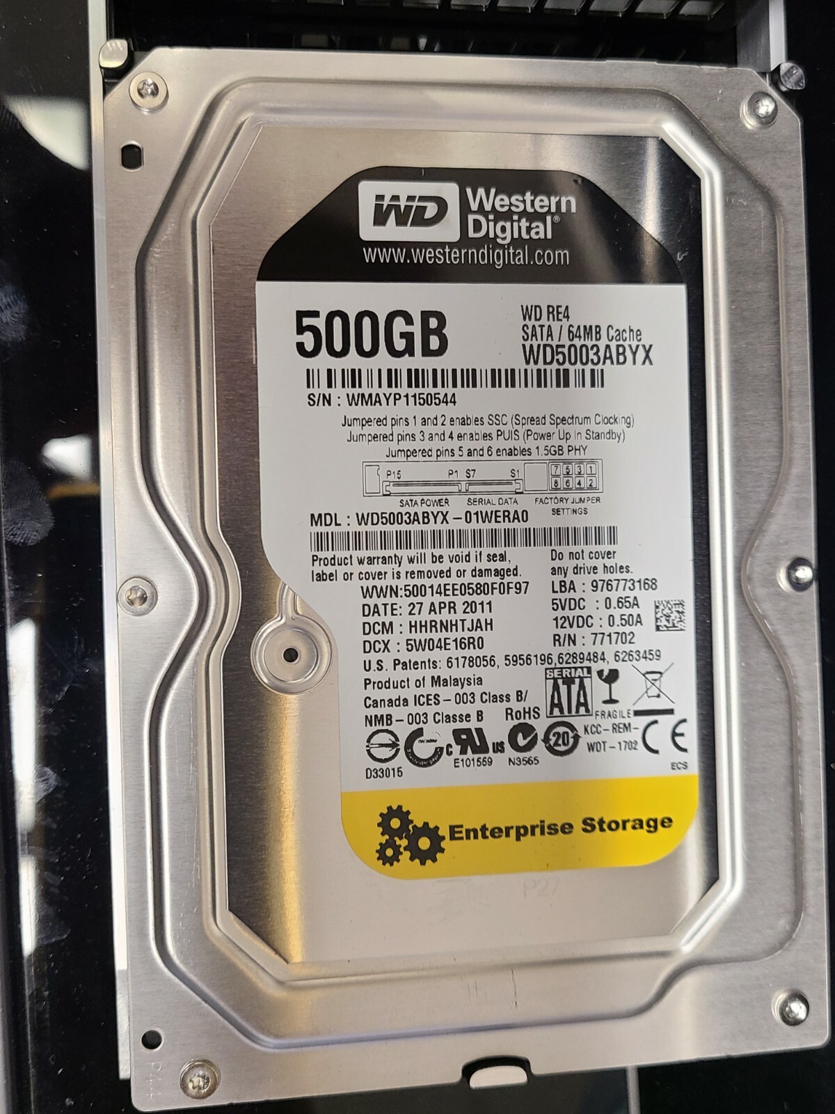 WD RE4 WD5003ABYX - ハードドライブ - 500 GB - SATA-300 (WD5003ABYX) - Amazon.com: New Western Digital RE4 WD5003ABYX 500GB SATA2