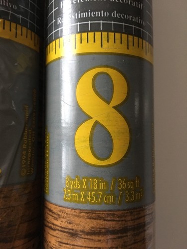 Vintage 1994 Rubbermaid Wood Grain Con-Tact Paper 2 Rolls 8 yds X 18 in 36 sq ft