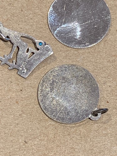 Lot 6 Sterling Silver Charm Horoscope Virgo Leo Libra Gemini 925 15.4 Grams