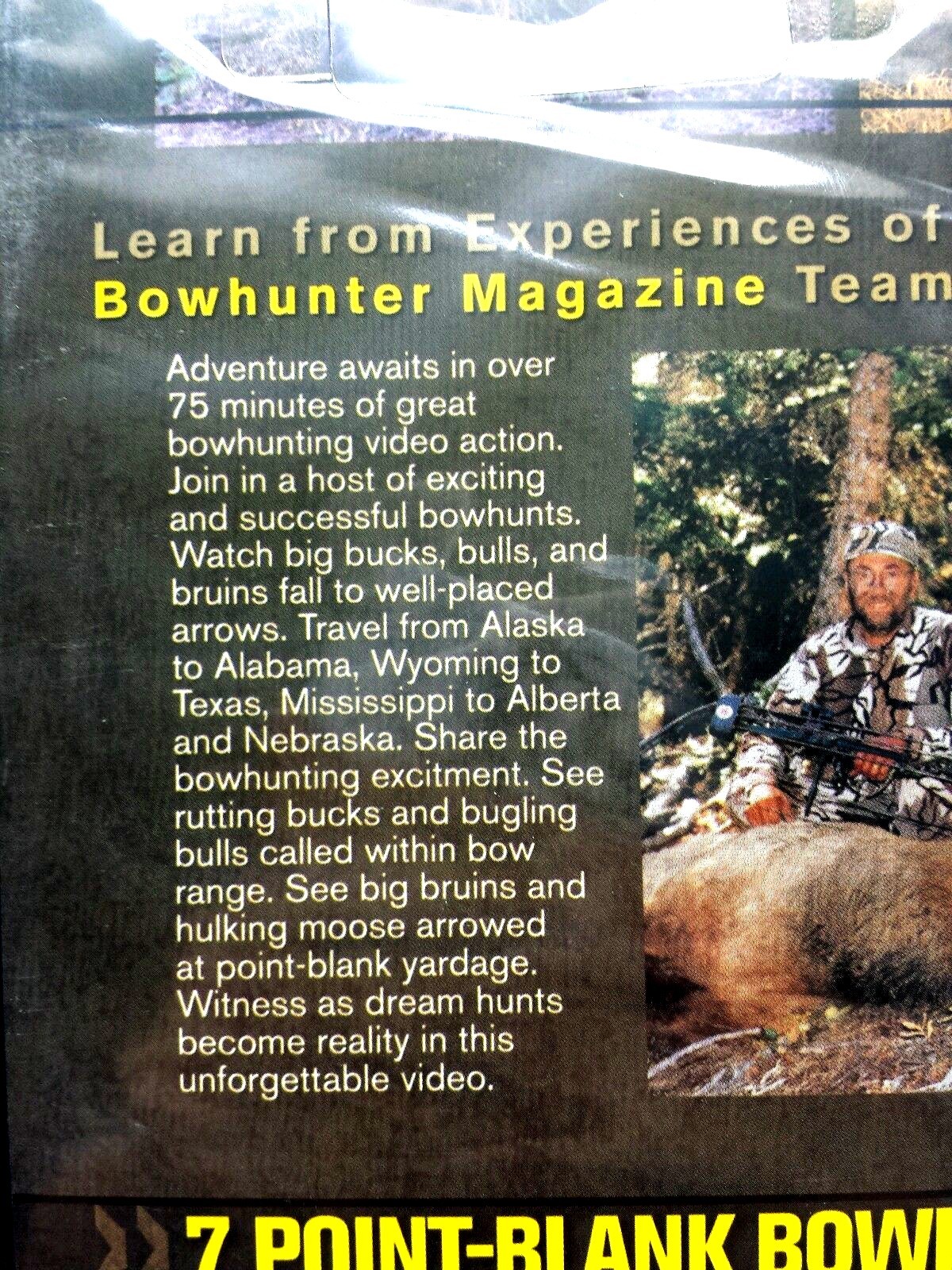 NEW Bowhunter Magazine Huntin' Action DVD 7 Point-Blank Bowhunt Moose Elk Bear
