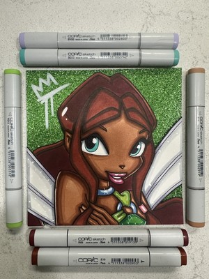 Aisha Winx 6x6 Drawing WINX CLUB ART COLLECTIBLE