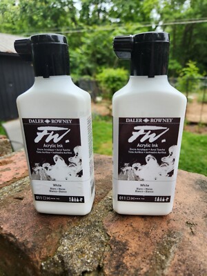 Lot of 2 Daler Rowney Georgian Acrylic Ink White NEW!!