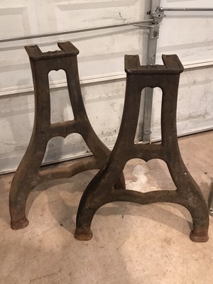 Parts Salvaged Pieces Cast Iron Table Base Legs Vatican