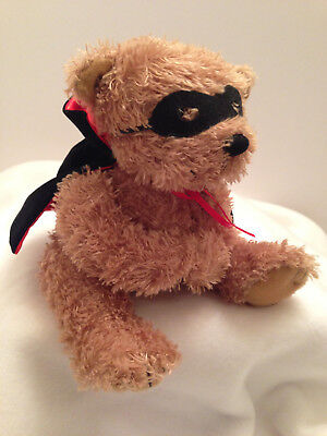 Halloween Teddy Bear Puppet Zorro Vampire Cape Costume Mask Stuffed Plush Squish