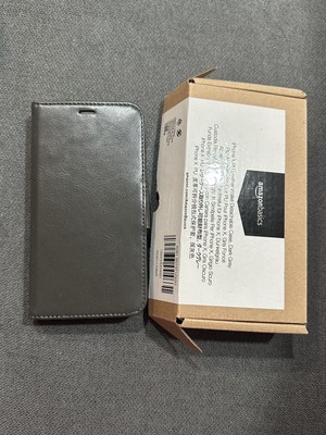 Amazon Basic Wallet Card Case Cover Leather Magnetic For iPhone X  - New