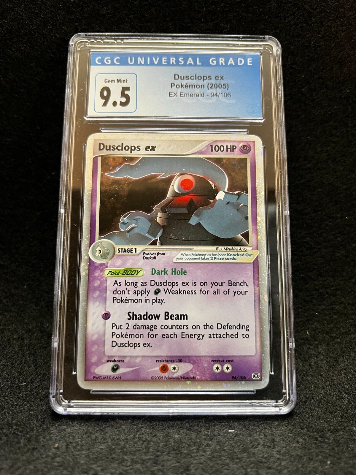 Pokemon DUSCLOPS ex 94/106 (Ultra Rare Holo) Emerald - CGC Pokemon DUSCLOPS ex 94/106 (Ultra Rare Holo) Emerald - CGC