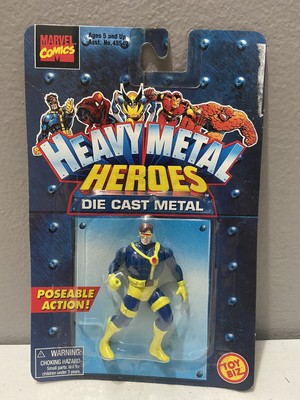 Toy Biz Marvel Heavy Metal Heroes Die Cast Metal Cyclops Poseable Figure