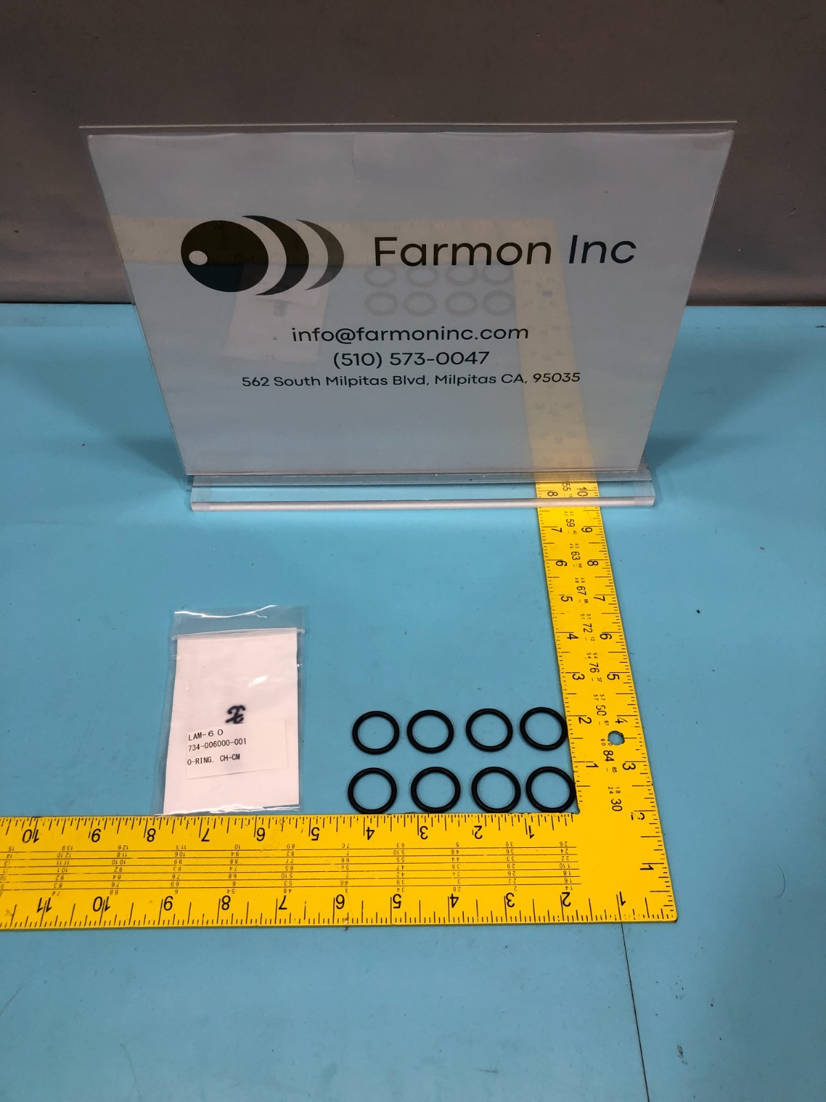 8 LAM 734-006000-001 O-RING 18.77 X 1.78; 0.737 ID X 0.103 C/S, 811-15743,193501