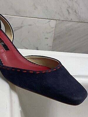 CAROLINA HERRERA  2  block Heels strappy suede Shoes EU 39 US 8-8.5 M