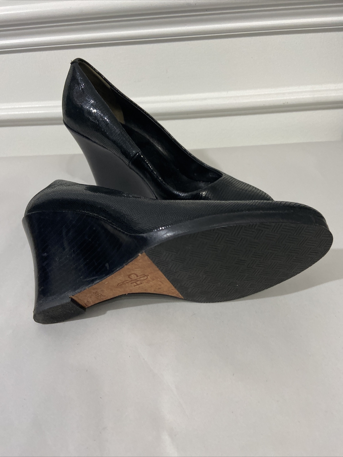 cole haan black wedges
