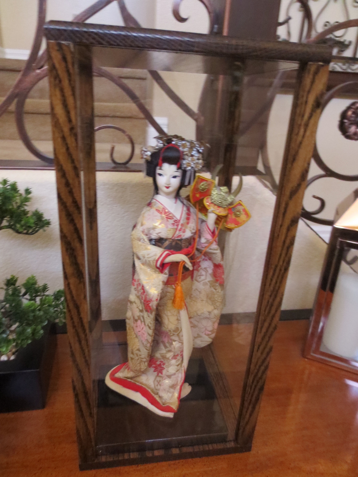 solid oak 8 x 8 x 18 inch doll case display showcase walnut stain eBay