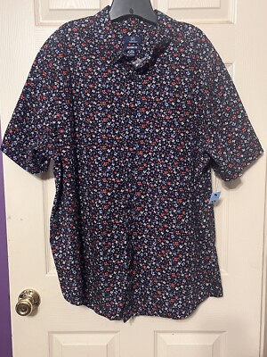 George men s floral button up shirt 3X