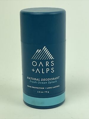 Oars + Alps Mens Aluminum-Free Natural Deodorant Fresh Ocean Splash (2.6 oz) NEW