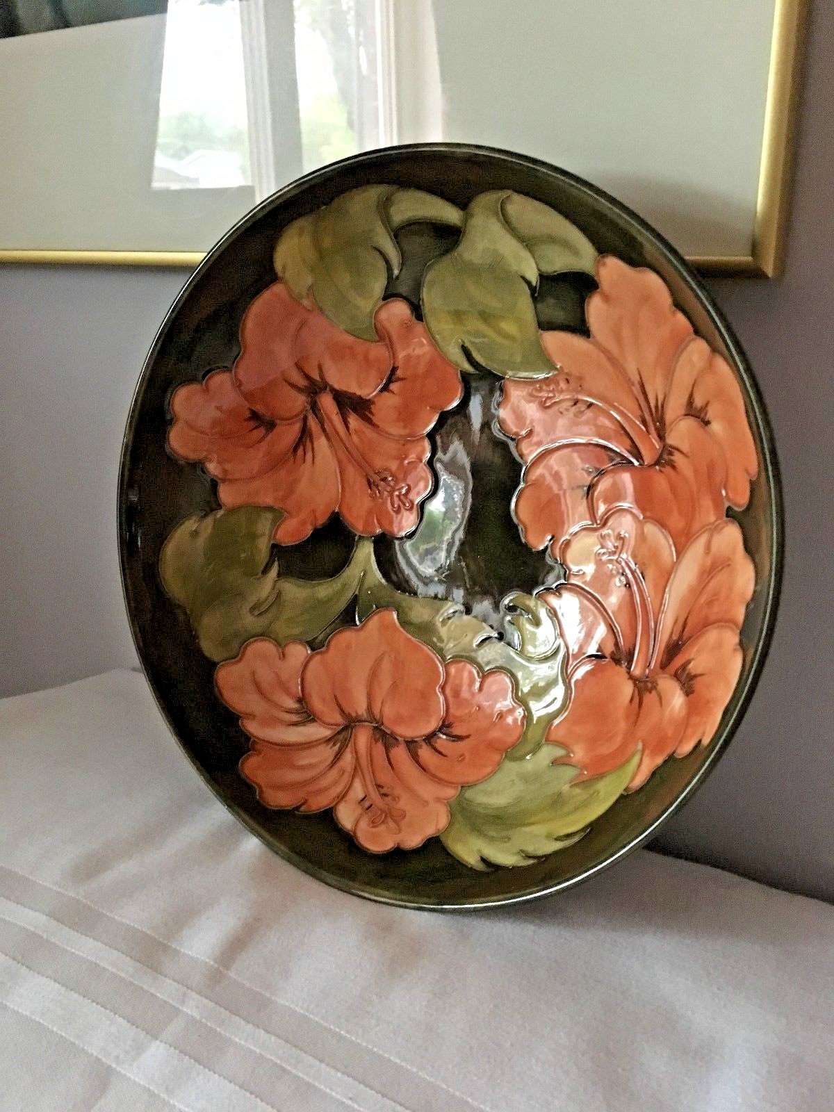 Vintage Moorcroft Fruit Bowl Hibiscus Pattern