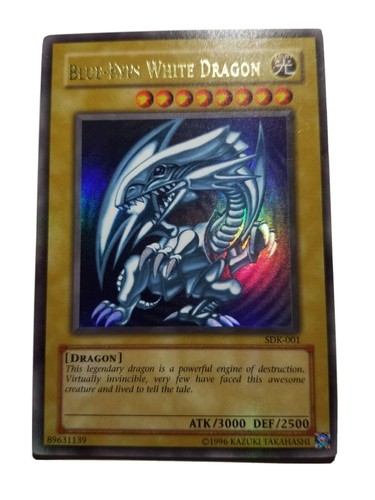 Yugioh Blue Eyes White Dragon Holo Great Condition 1996 | eBay