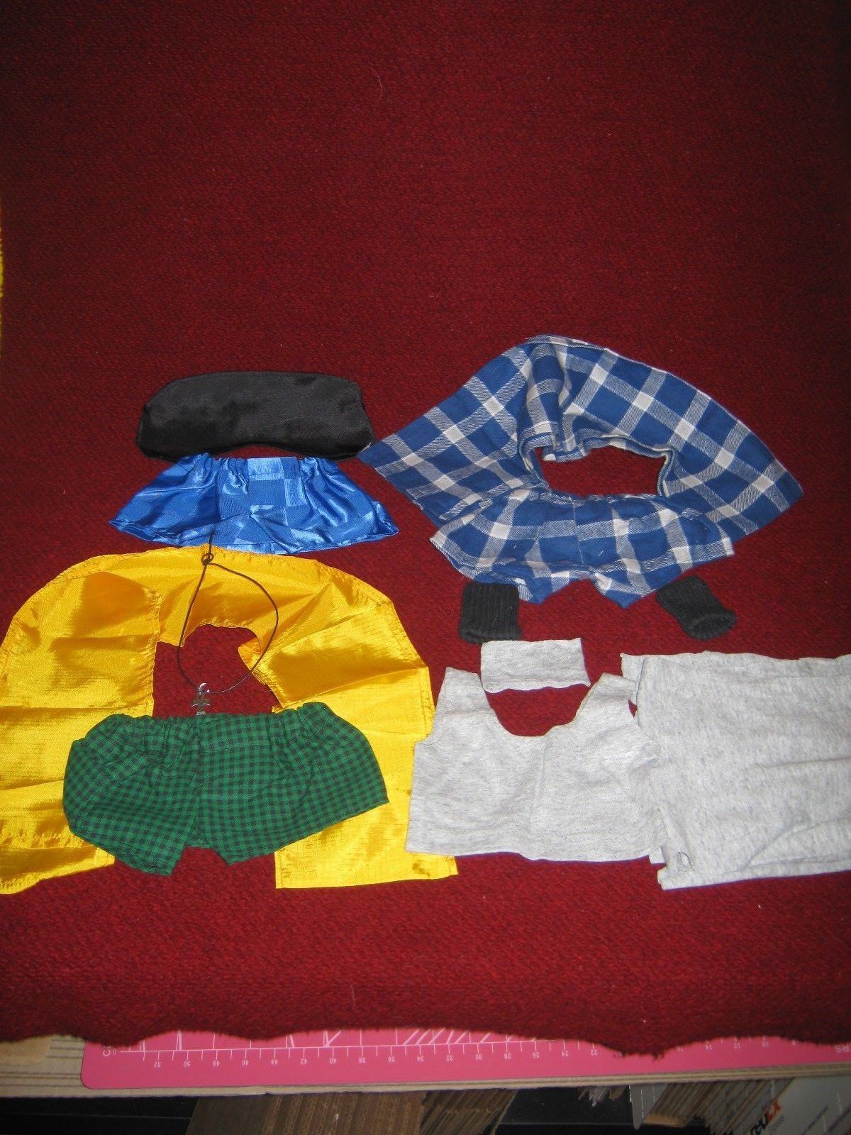 Teddy Bear Clothing Lot of 7 Hand Sewn Made in USA circa 1990s