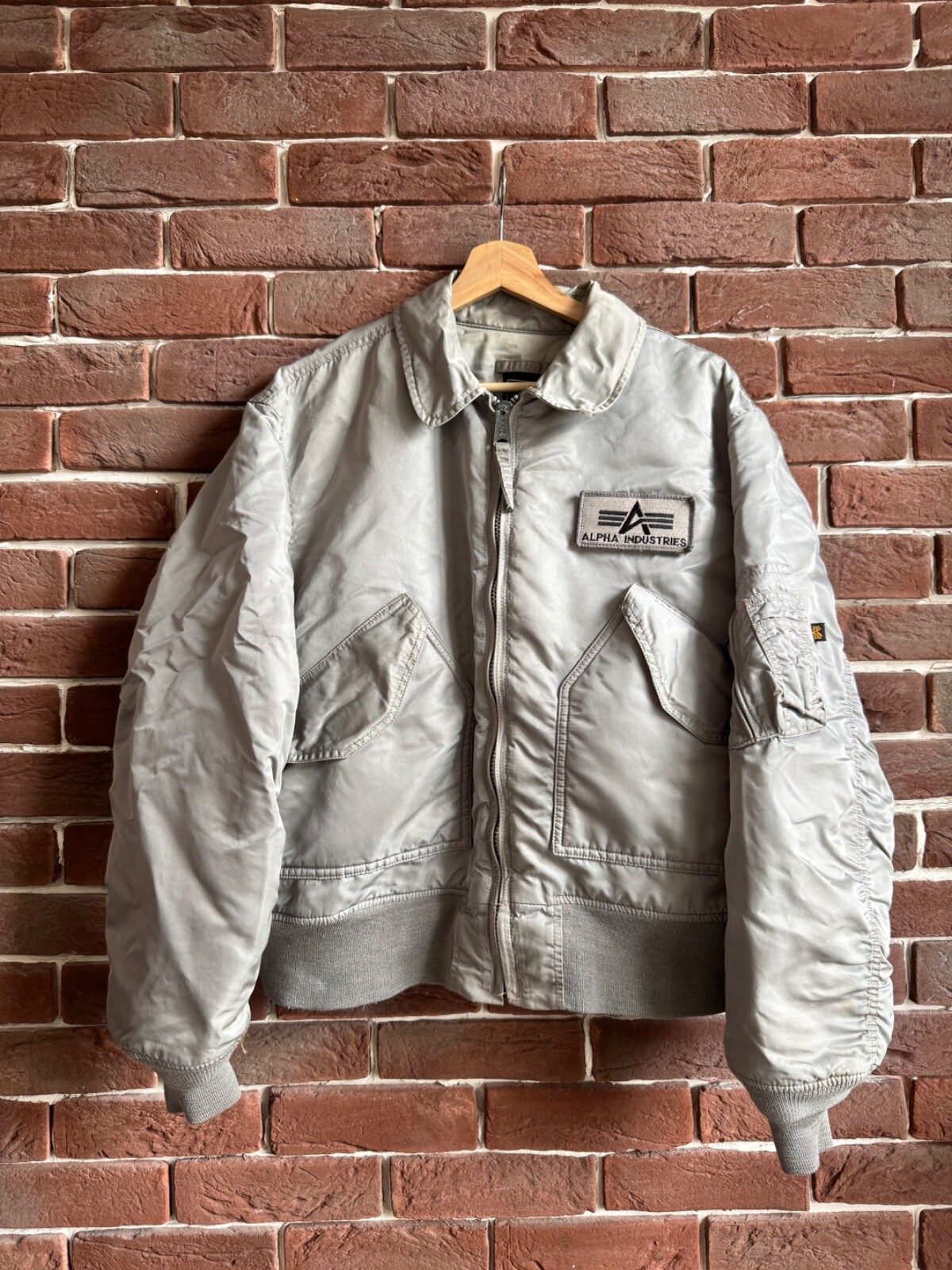 90s【alpha industries】vest flyer’s man Vtg 90s Flight Jacket Flyers Cold Weather 45/P Alpha