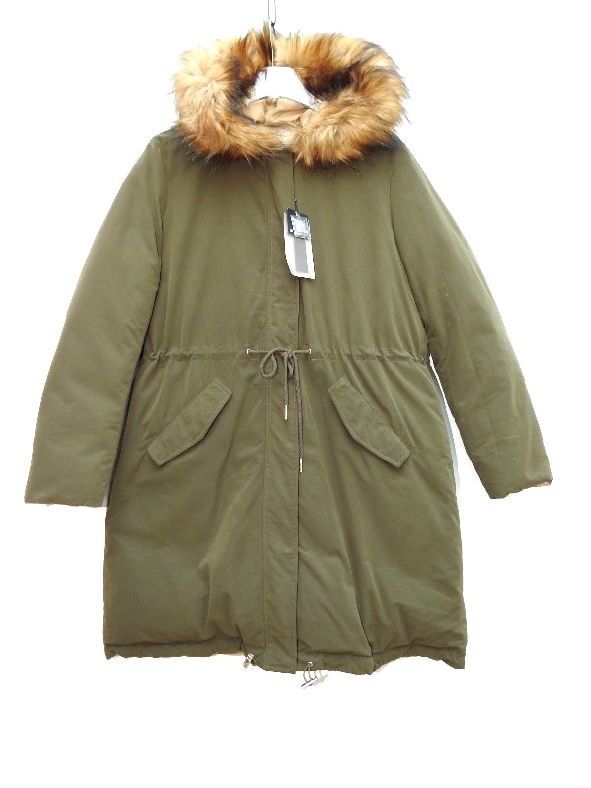 zara khaki puffer jacket