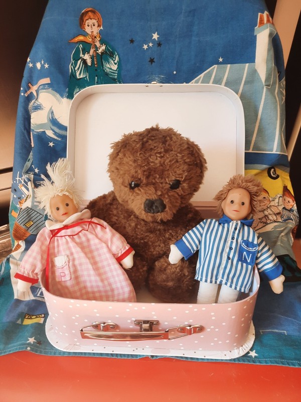 Ensemble Peluche Et PoupÃ©Es Bonne Nuit Les Petits Masport 1994 + Tissu 95 X 60