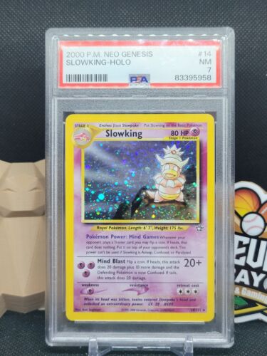 SLOWKING Neo Genesis Holo Rare #14 PSA 7 Vintage Pokemon SLOWKING Neo Genesis Holo Rare #14 PSA 7 Vintage Pokemon