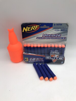 Nerf N-Strike Elite Dart Refill 12x Count + 4 Loose & Practice Bottle Target