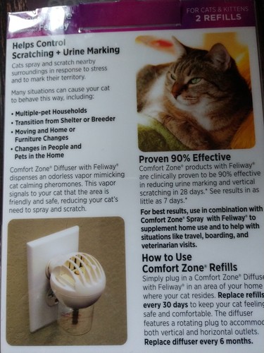 Comfort Zone Feliway Cat Kitten Calming Refill 2 Bottles
