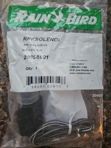 RAIN BIRD RPK Electric Solenoid DV with Filter 20858801 RPKS