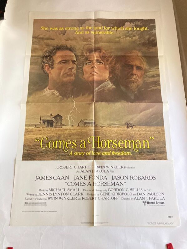 COMES A HORSEMAN (1978) JANE FONDA ORIGINAL ONE SHEET POSTER 27"BY41"