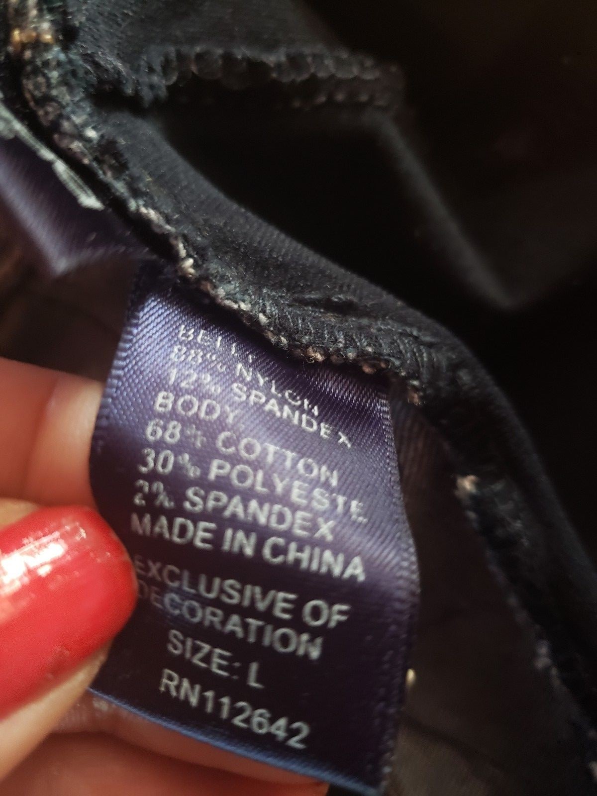 Ladies Bella Vida Maternity Jeans Sz Large