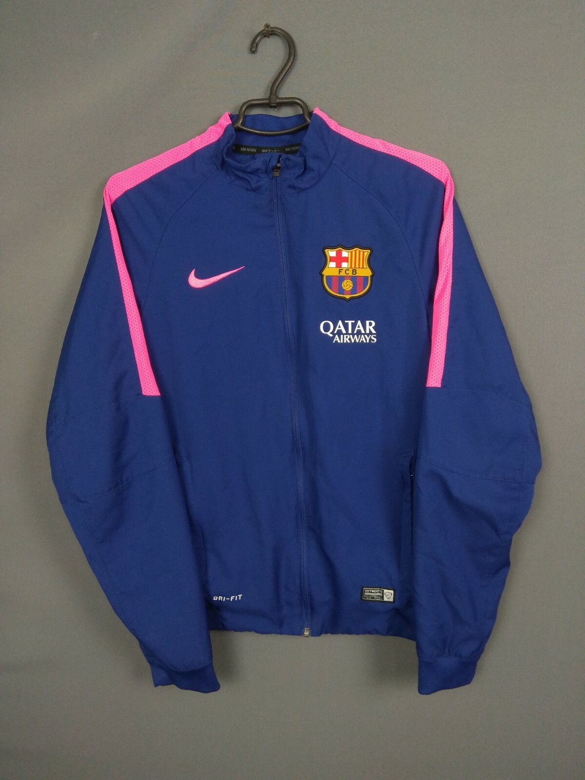 Barcelona Jacket Training SMALL Full Zip Mens Football Blue