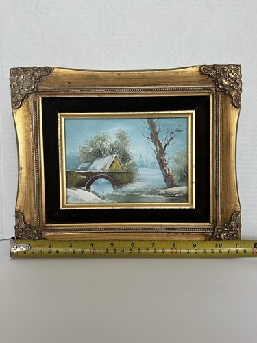 arthur.s miller manufacturing co アート 絵画 Vintage Oil on Board PaintingFramed Countryside Landscape