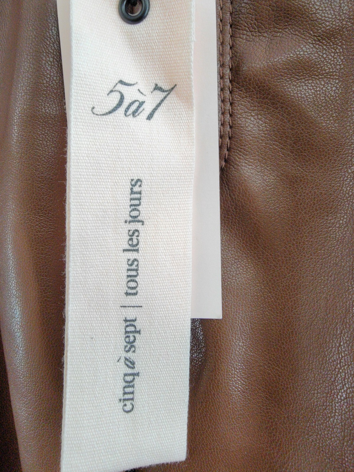 Cinq à Sept Jenning Vegan Leather Cargo Pants Women's S Espresso Pullon Style - Picture 16 of 17