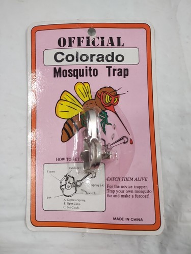 Vintage Official Colorado Mosquito Trap Sealed on Card Neat Gag Gift