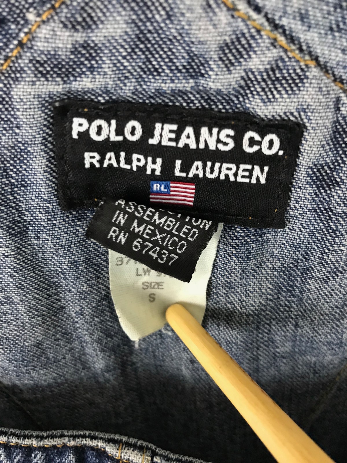Polo Jeans Co. Ralph Lauren Vintage Bib Overalls Denim Button Fly Sz S