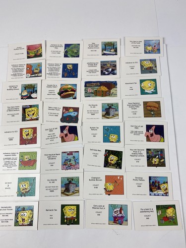 Monopoly Spongebob Squarepants Replacement Pieces Life Preserver Treasure Cards
