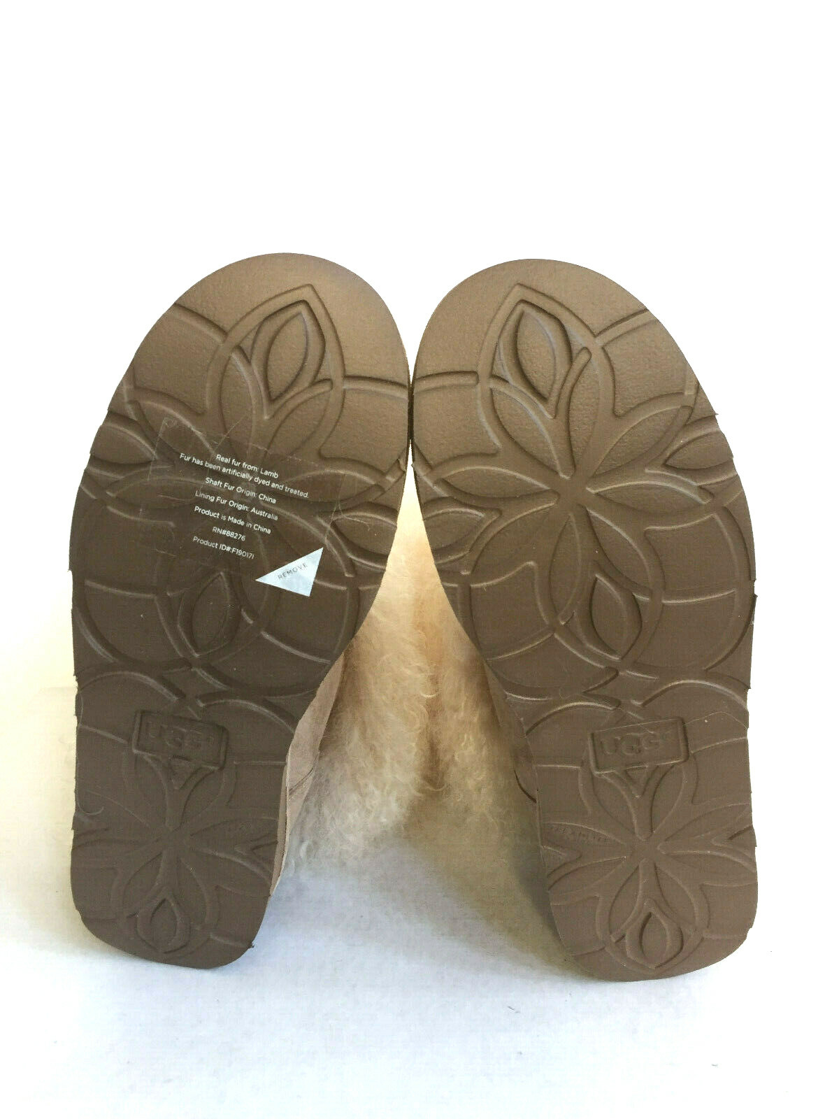 Pre-owned Ugg Lida Classic Mongolian Sheepskin Cuff Natural Boot Us 7 / Eu 38 / Uk 5.5 In Beige