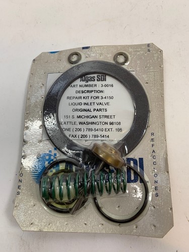Algas SDI 3-0016 repair kit for 3-4150 Inlet Valve