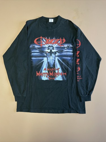VTG OZZY OSBOURNE ROB ZOMBIE 2 SIDED MERRY MAYHEM TOUR LONG