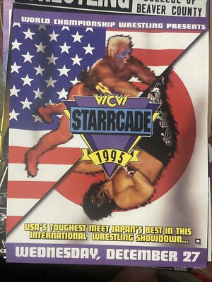 WCW Starrcade 1995 Sting Great Muta PPV WWE Wrestling Vintage 11x14 Event Poster
