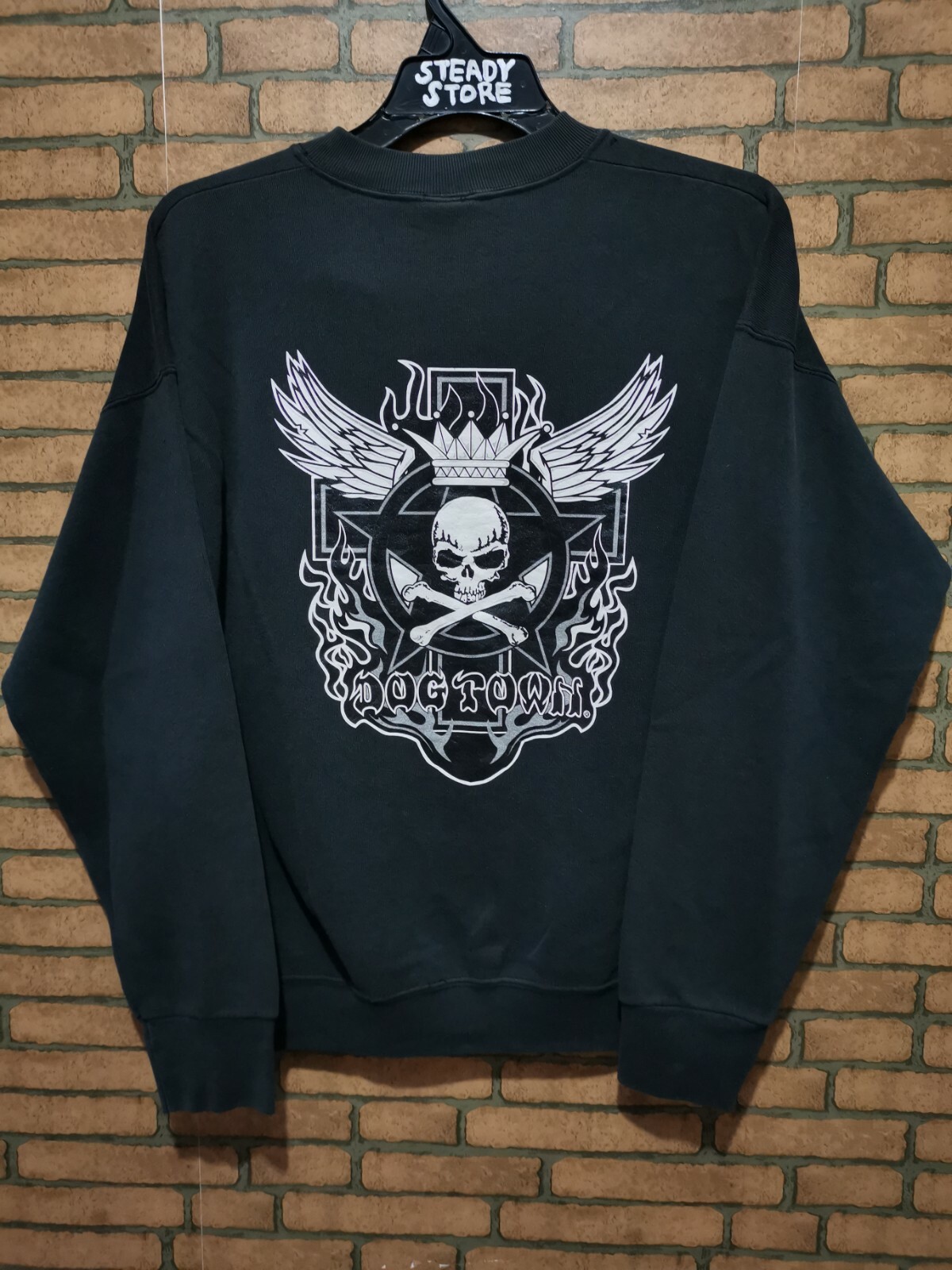VINTAGE DOGTOWN SKATE SKATEBOARD SWEATSHIRT L NOT ZORLAC