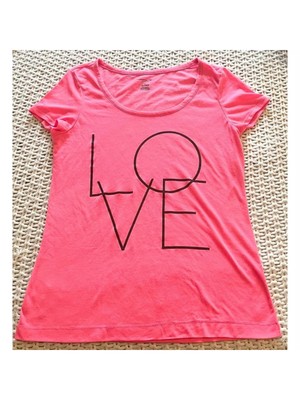 Женская розовая футболка MATERIAL GIRL ACTIVE с коротким рукавом и круглым вырезом L