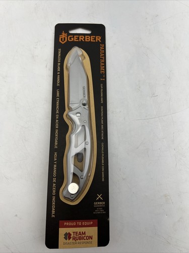 Gerber Paraframe I 3" Folding Knife Stainless Steel Blade & 