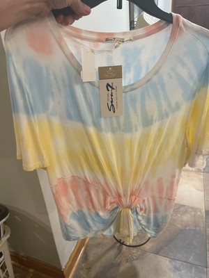 Seven7 Tie Dye  Prin  Tee SMALL