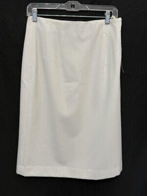 Etcetera Women s White Pencil Skirt Knee Length Career Size 6 Work Wear