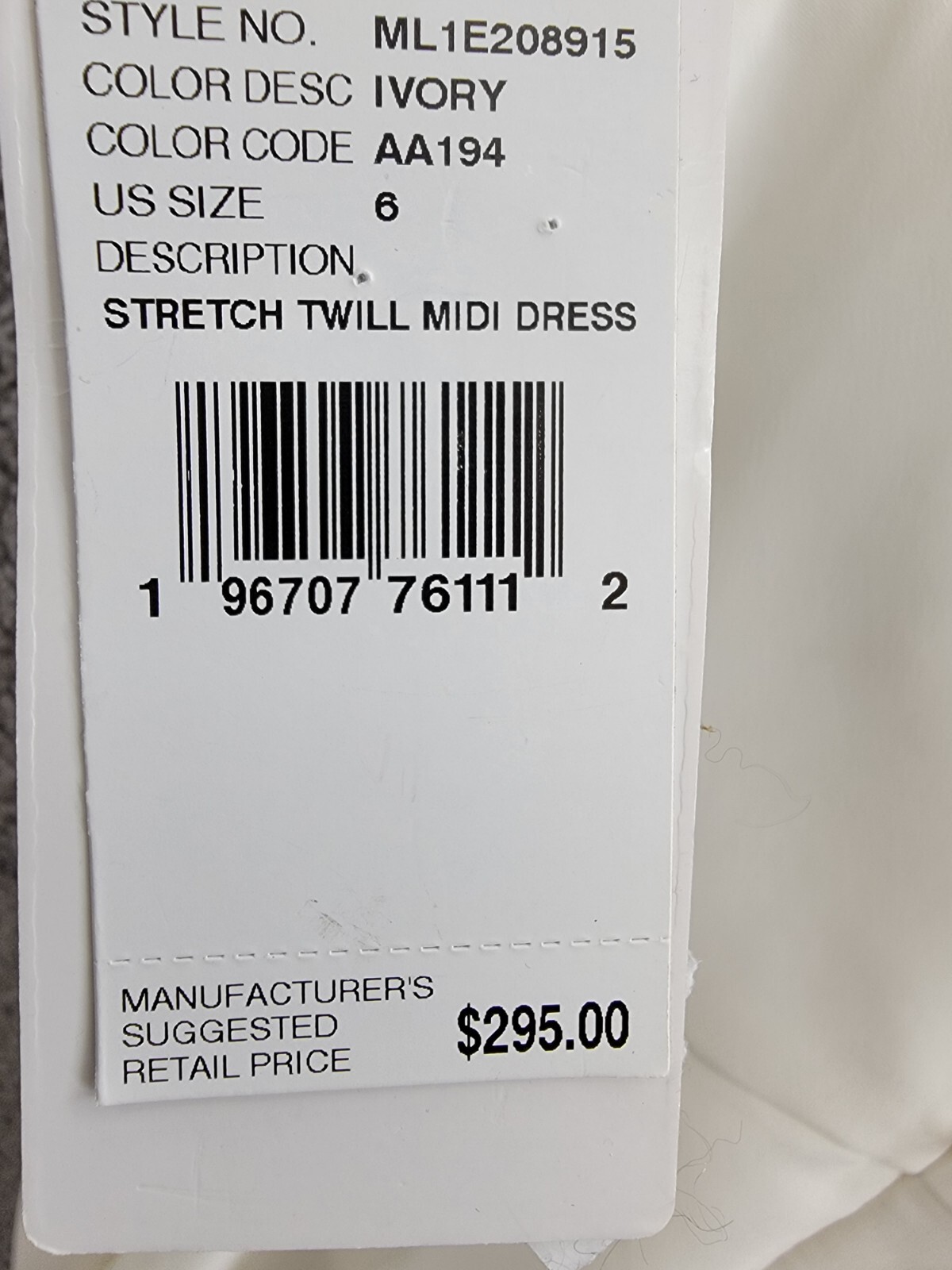 Liv Foster Embellished Twill Halter Midi Dress Women's 6 Ivory Back Zip Closure - Picture 18 of 18