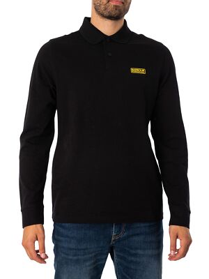 

Мужская рубашка поло с длинными рукавами и логотипом Barbour International, черная, Черный, MML1348BK31