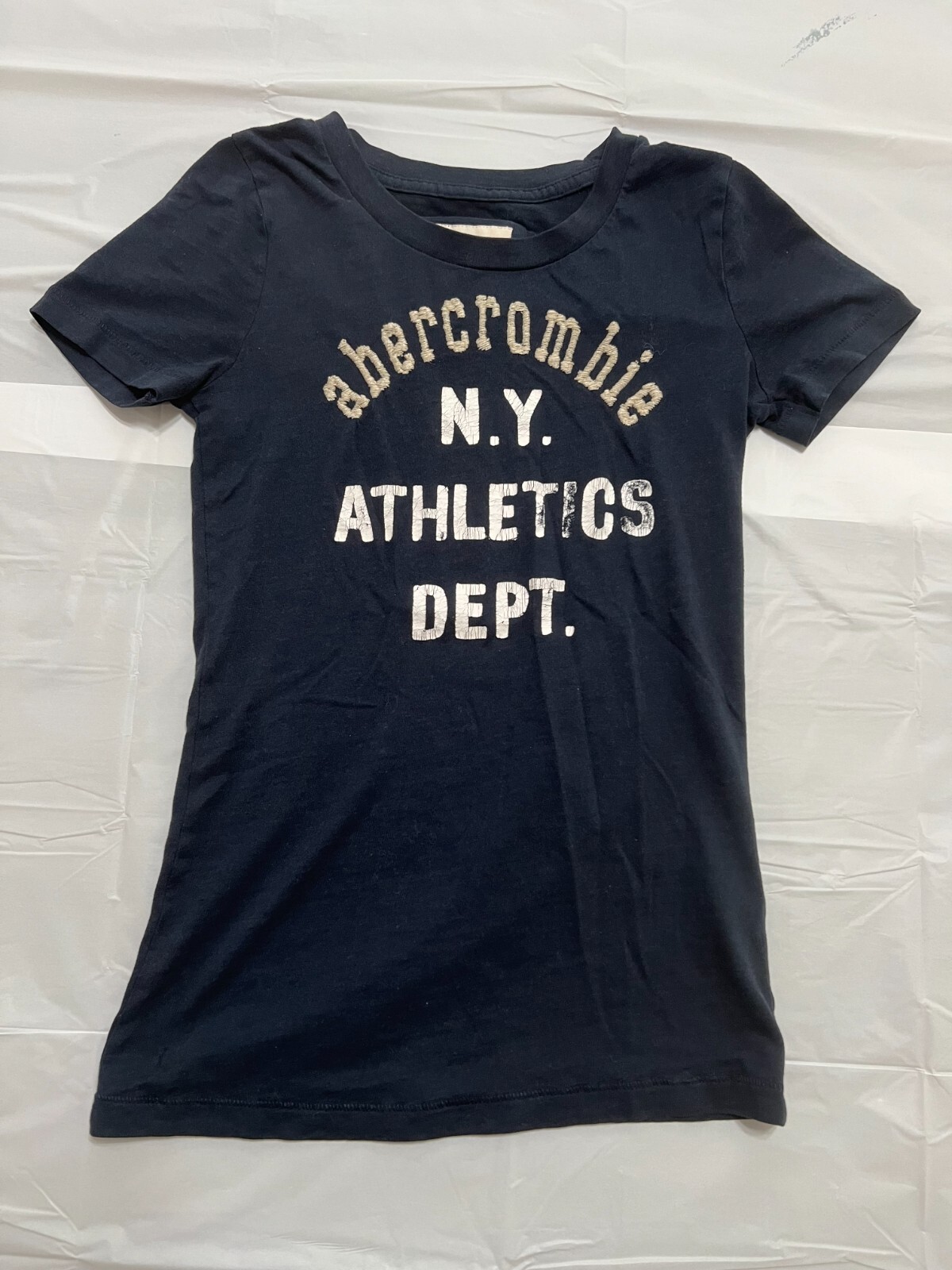 Abercrombie & Fitch NY Athletics dept T-Shirt Blue White