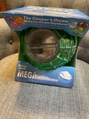 Ice Cream Maker The Mega Ball Play & Freeze It's a Camper's Dream - Green