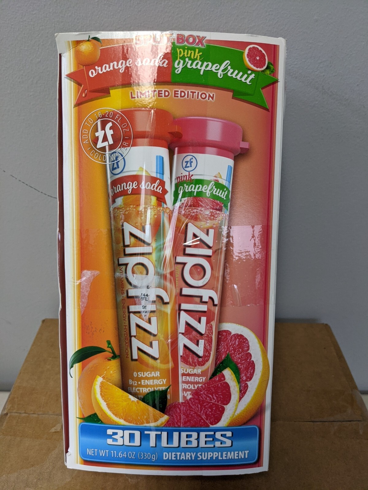 Zipfizz - Energy Drink Mix - Orange Soda, & Pink Grapefruit